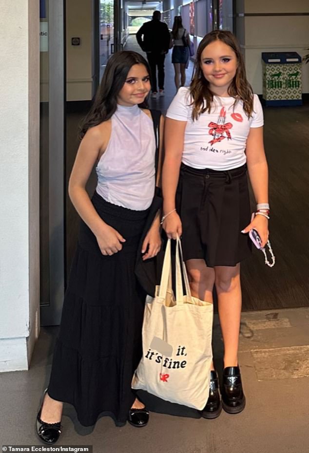 Last year, Tamara was criticised after she shared photos on Instagram of Fifi headed out wearing heavy make-up while carrying a bag saying 'F*** it, its fine'