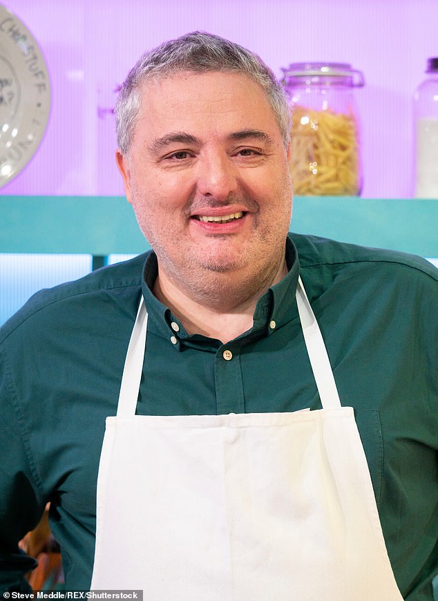 Richard Corrigan in his chef's apron on the Sunday Brunch TV show back in 2019