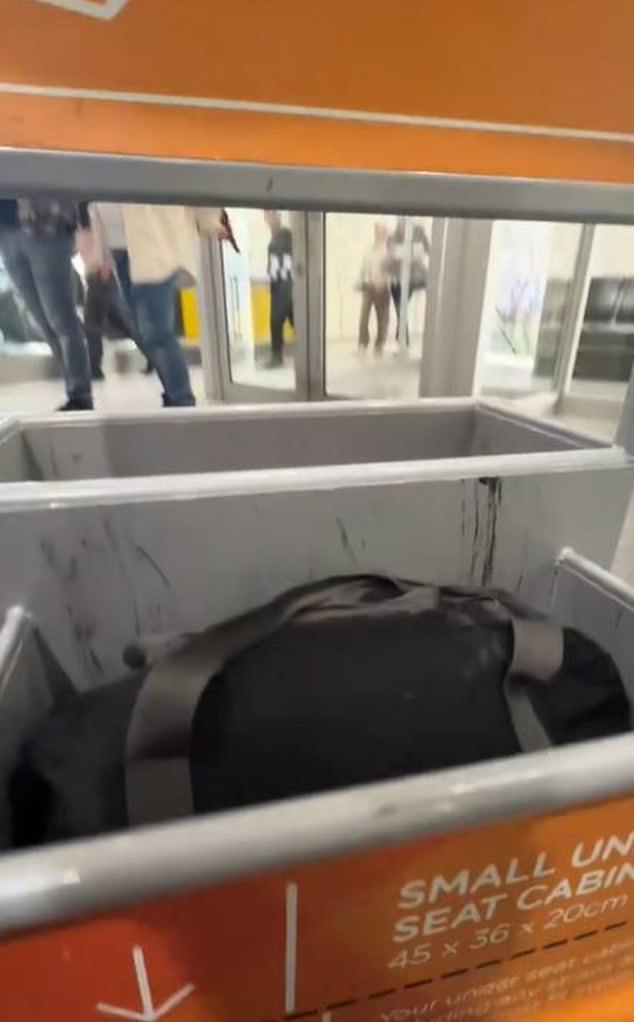 In the TikTok shared by him, it shows his holdall clearly fitting into the measuring space