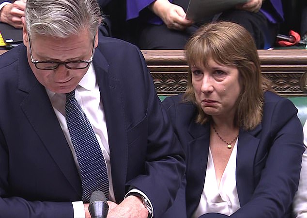 It comes days after Ms Reeves (above) was seen openly crying while sitting next to Keir Starmer in the House of Commons