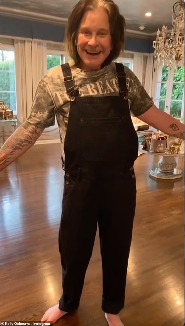 Just two weeks ago, the TV personality posted a heartwarming video for Father's Day which included a montage of pictures and videos of herself and Ozzy, as well as some of him playing with his grandson
