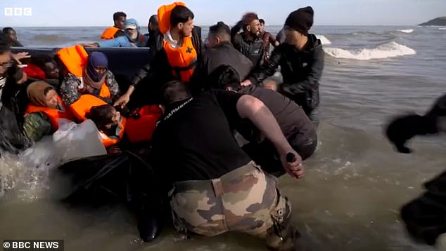 All passengers on board made it safely back on the beach as the boat was punctured