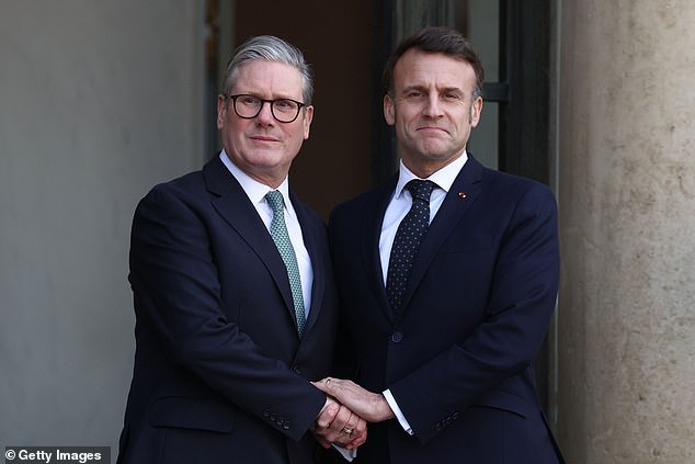 Emmanuel Macron (right) will visit Sir Keir Starmer (left) this coming week and the French President will reportedly outline new strategies to stop the small boats