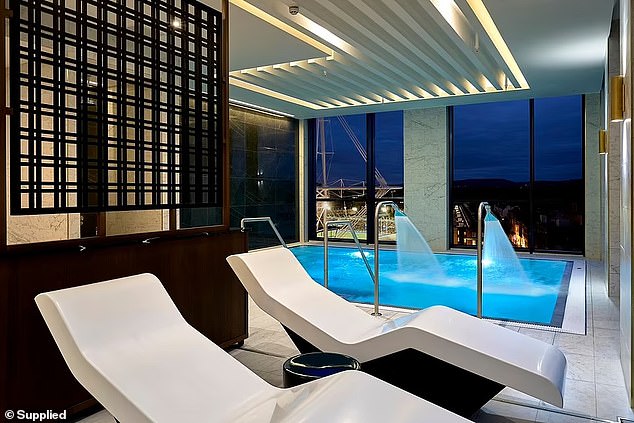 The luxury hotel backs onto the Principality Stadium and is close to the River Taff in Cardiff's centre