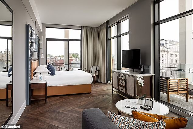 Parkgate says its Superior Queen room has a 'sumptuously comfortable queen bed and gorgeous bathroom with walk-in shower' across its 21 sq m