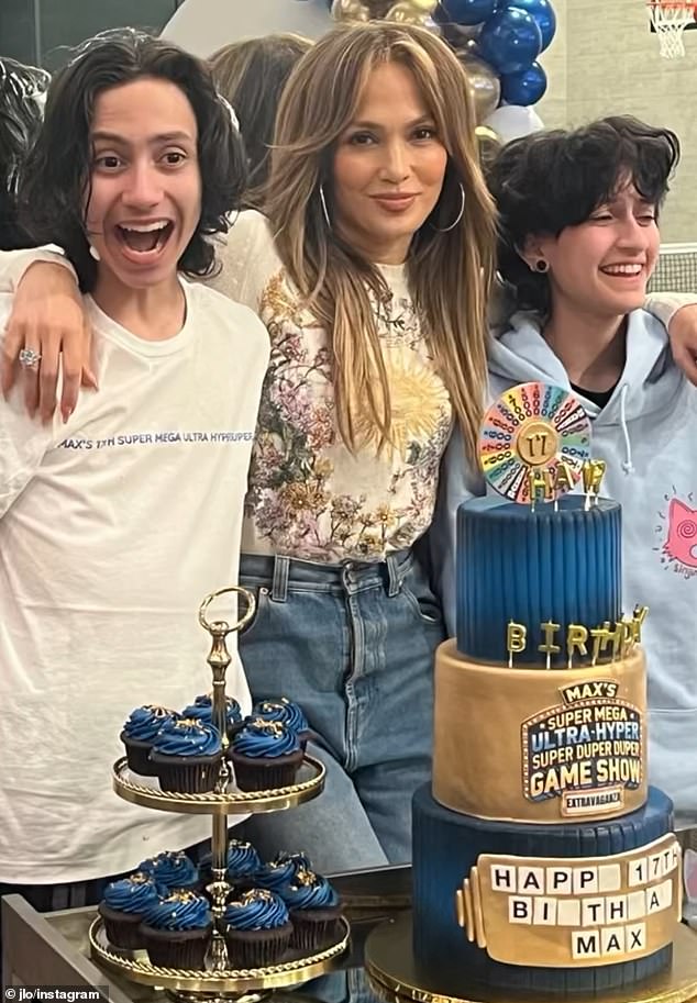 Lopez shares twins Max and Emme, 17, with ex-husband Marc Anthony, whom she was married to from 2004 until their divorce in 2014