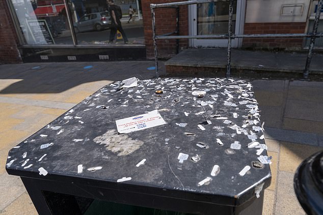 The area from the Underground station to Wimbledon Park is not quite as up-market as the Club itself - with bins covered in stickers