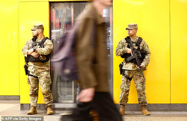 National Guard troops and police have been deployed across the city's subway due to surging violence on the network