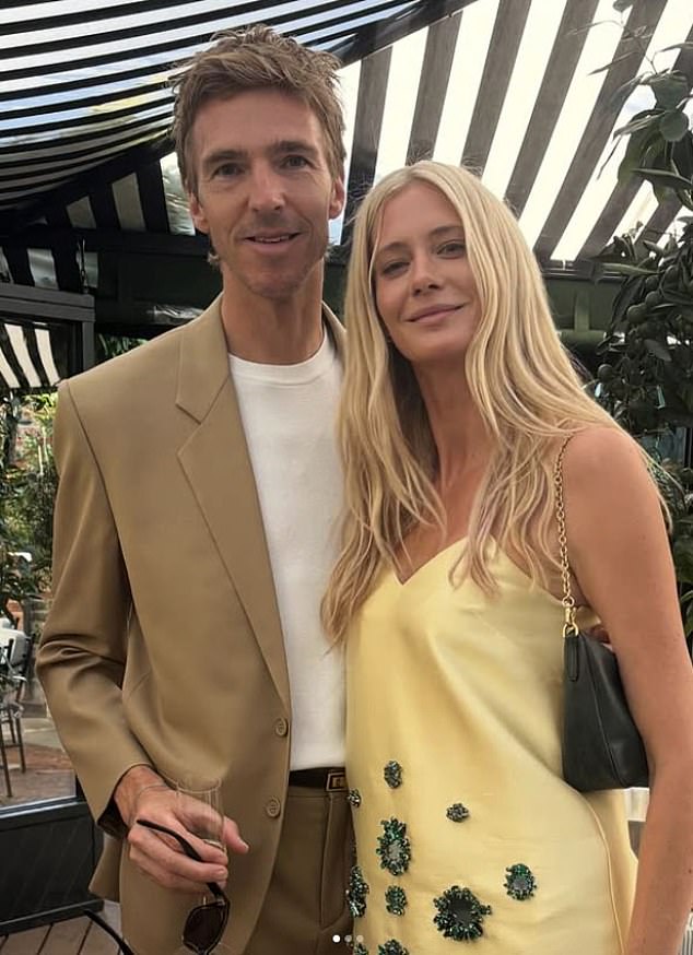 James Cook last week threw a party to celebrate his engagement to a blonde who looks strikingly similar to his ex-wife, Poppy Delevingne (pictured with her billionaire boyfriend Archie Keswick)