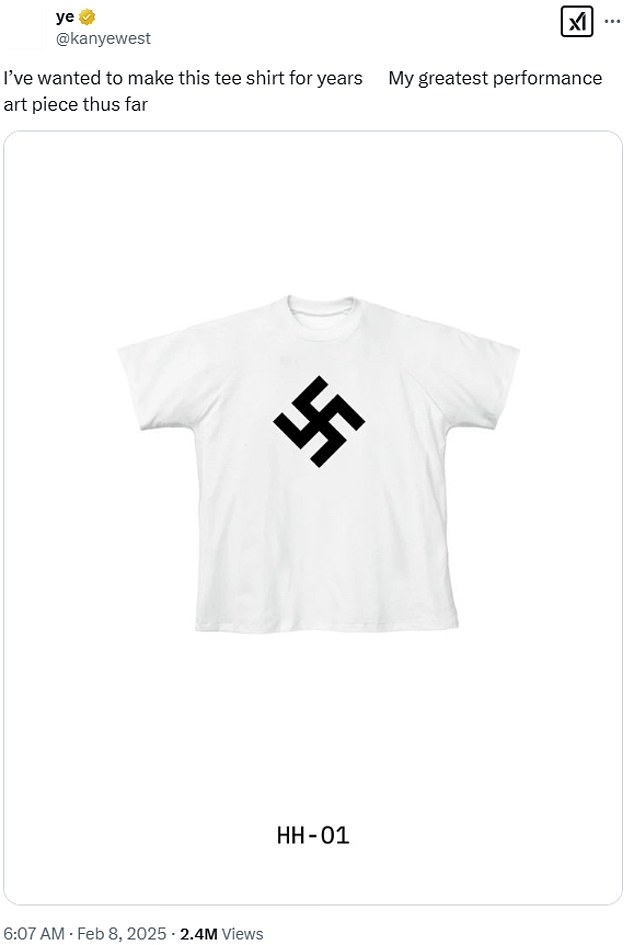 On February 11, the shop on Kanye's Yeezy Website - which he advertised with an expensive ad during the Super Bowl - was taken offline by Shopify after he was selling a shirt with a swastika