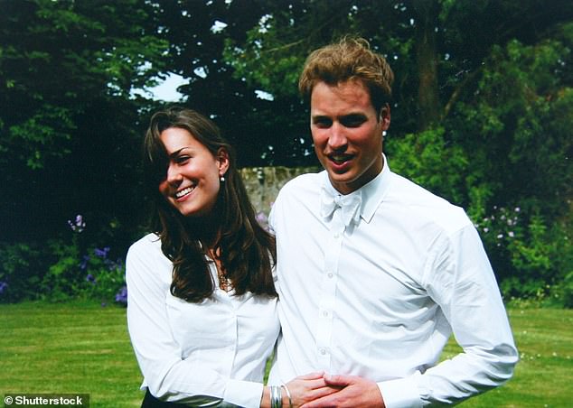 Kate and William smile together on their graduation day in 2005