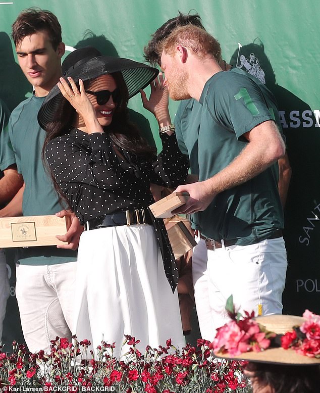 Footage of the 2022 polo encounter was shared online at the time by a Twitter user who noted it looked like they 'didn't know where to put her' and then ended up 'blocking her with the trophy'