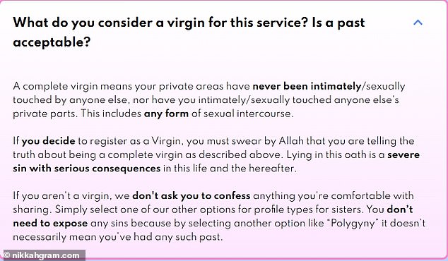 NikkahGram's site includes a description what it means to be a virgin