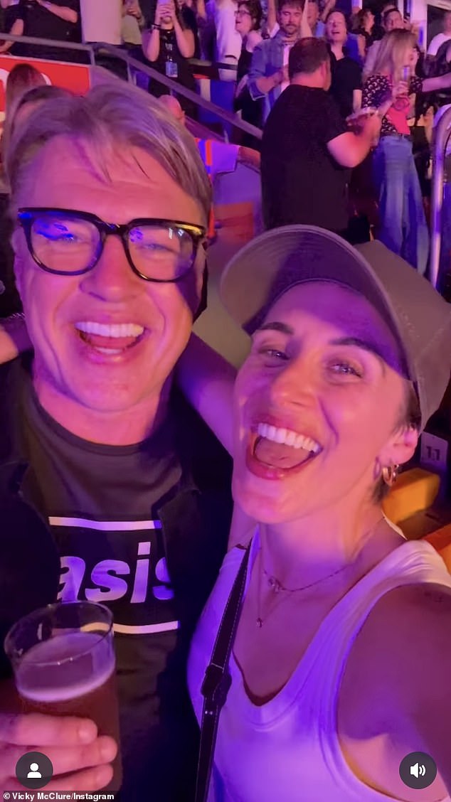 Line of Duty star Vicky McClure didn't hide how much she had loved her night, attending the show with her husband Jonny Owen (pictured)
