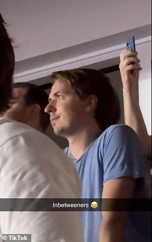 James Buckley was seen watching on with co-star Joe Thomas (pictured)