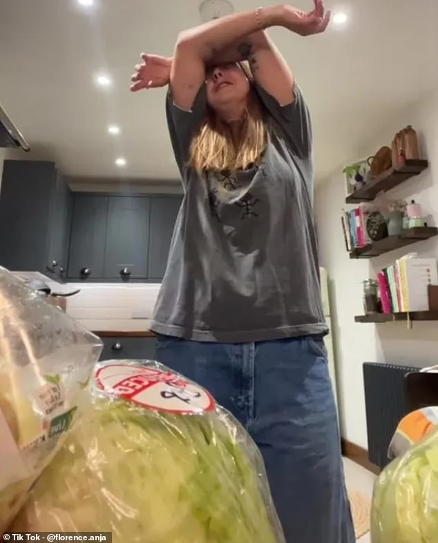 Florence groaned as she unpacked two full bags containing mostly lettuce and salad