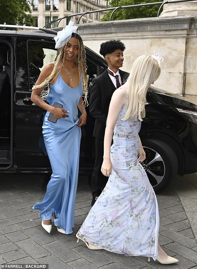 Meanwhile, Mel's children Phoenix Chi, Madison and Angel Iris were all smiles as they arrived to see their mother walk down the aisle
