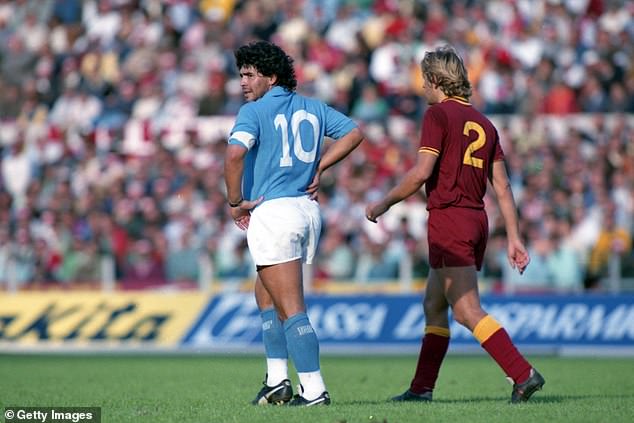 Maradona delivered two Serie A titles for Napoli during a glittering seven-year career in Naples