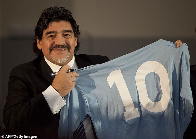 In 2000 Napoli officially retired the No 10 shirt in honour of the legendary Diego Maradona