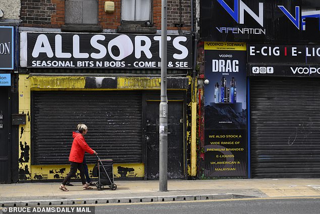 A large vape shops sits beside an 'All sorts' store. Locals told of how drugs were being dealt out of certain vape shops, however it is not known which these are