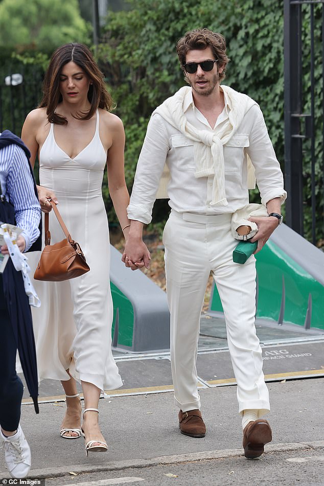 They wore matching white outfits