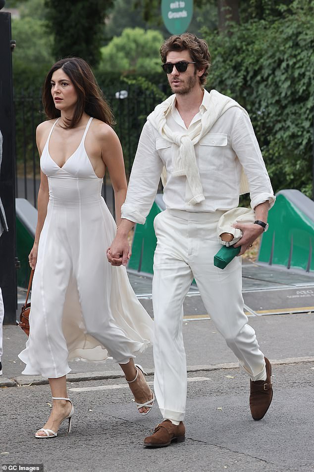 She looked great in the white dress which was perfect for Wimbledon