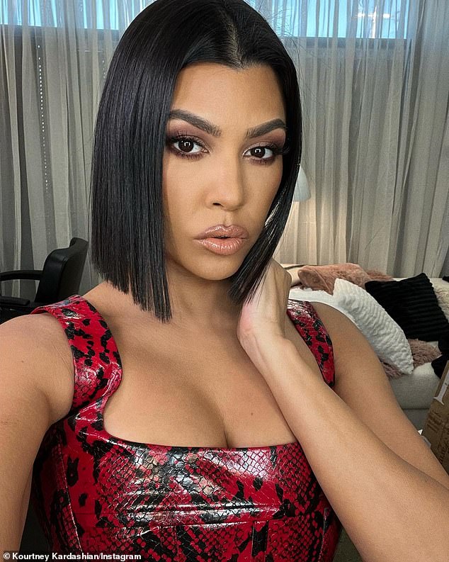 Kourtney Kardashian did clap back at one Instagram comment accusing her of getting 'plenty of plastic surgery' in 2021. 'No better compliment than a too good to be real kind of compliment,' Kourtney replied, adding: 'Butt shot and brazilian butt lift, um, thanks. And you were just getting started.'