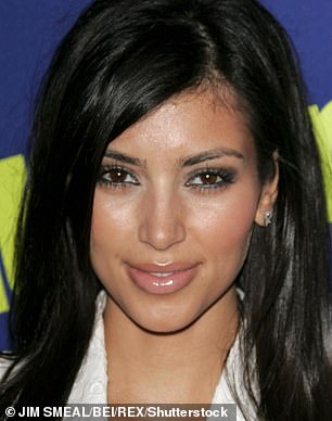 Kim, pictured in 2006, has long denied going under the knife...
