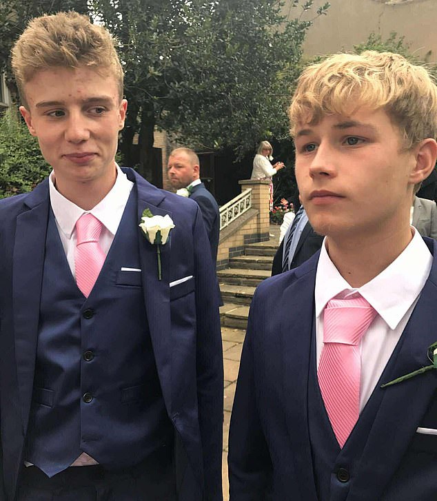 Nathan (right) is said to be in shock after seeing his brother (left) in hospital and has been unable to eat or sleep since the accident