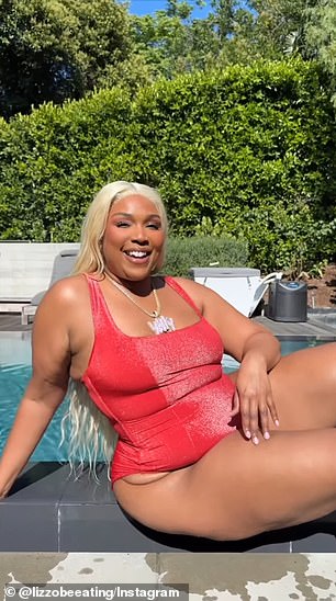 On Saturday, the Juice hitmaker took to Instagram to share a video of herself modeling a sexy piece of swimwear from her brand Yitty as she lounged poolside.