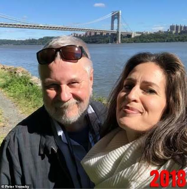 Vronsky said Weiss (pictured right with him), who died of a brain tumor in May 2023, forgave Cottingham for the brutal murder of her mother