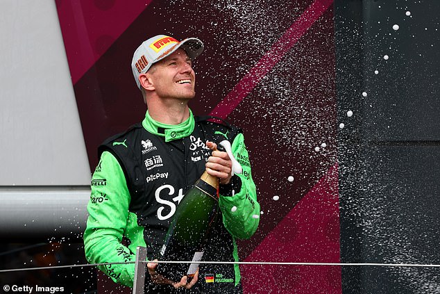 The 37-year-old veteran driver claimed a podium spot for the first time in 239 attempts