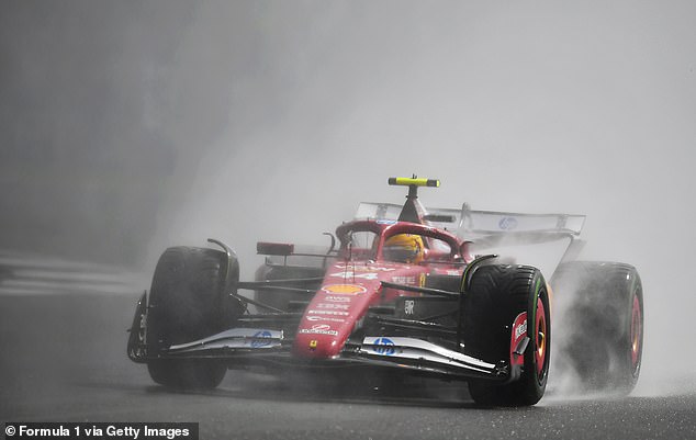Ferrari's Lewis Hamilton showed flashes of brilliance on his way to a fourth place finish