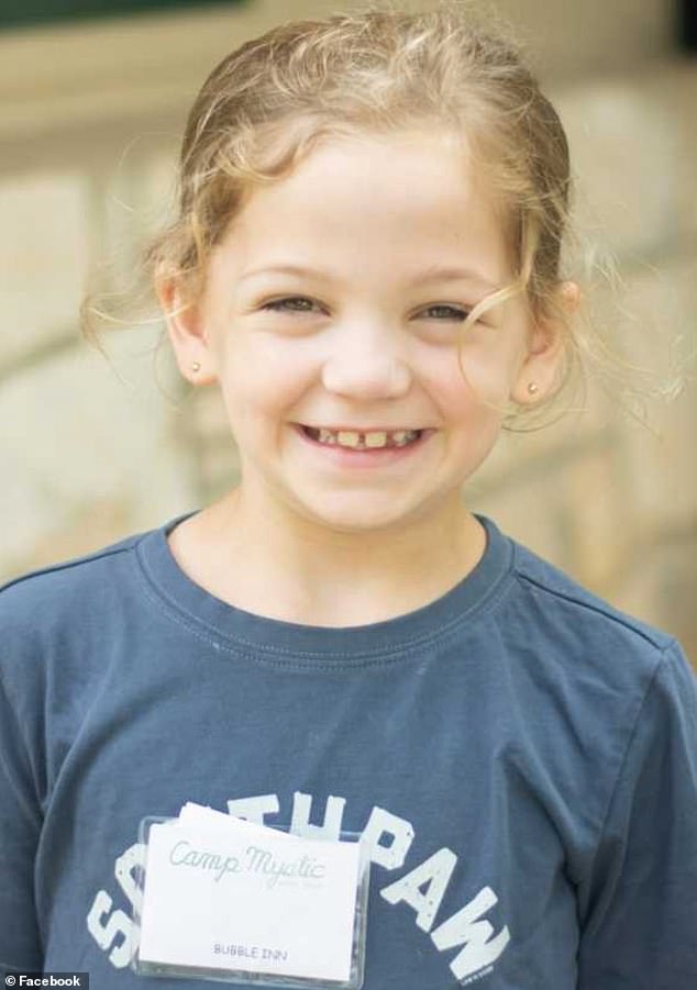 Sarah Marsh (pictured), 8, came from Alabama to attend Camp Mystic before she was swept away and killed