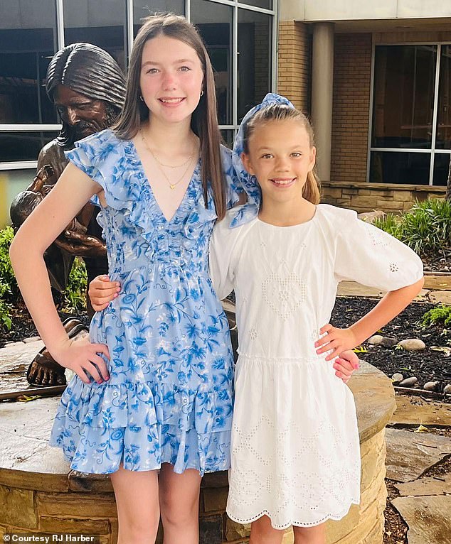 Sisters Blair (left), 13, and Brooke Harber (right), 11 were not attending Camp Mystic when they were killed