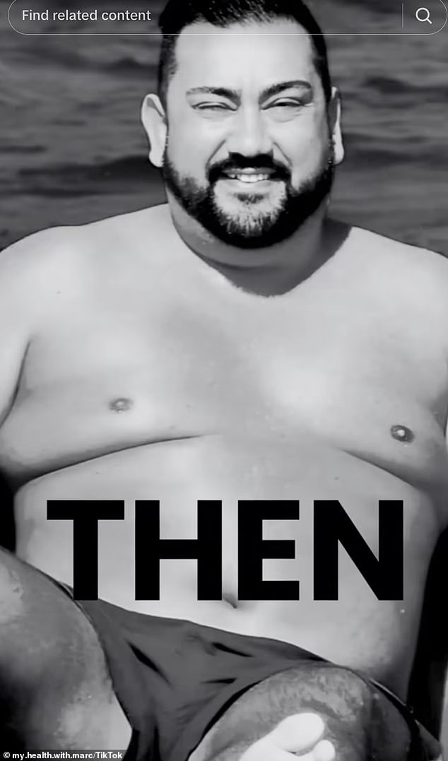 In a video, which racked up over 6,000 views, Marc admitted to making 'all the major mistakes no one warns you about' (before weight loss)