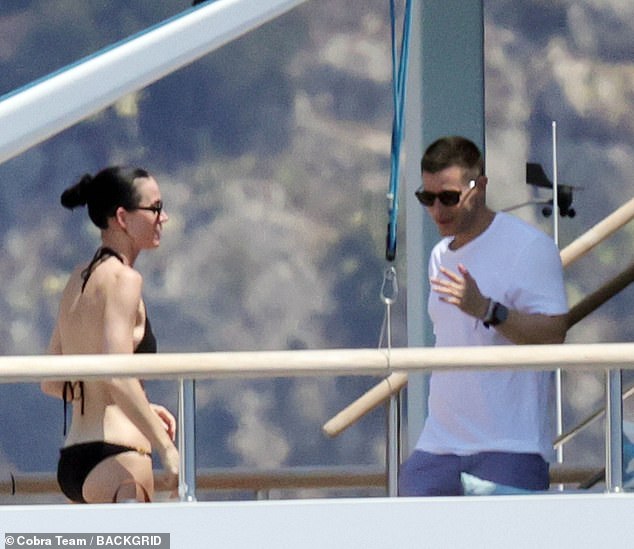 The 40-year-old pop star - who just broke her silence on her split from Orlando Bloom - was spotted engaging with Canadian talent agent Michael Kives