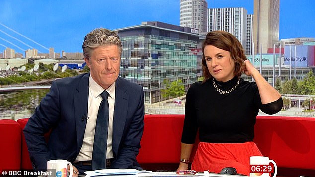 Nina and BBC Breakfast co-star Charlie Stayt who she presents the morning show with