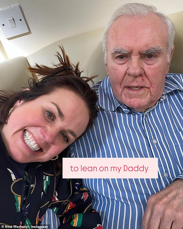 The 44-year-old TV presenter shared the news on her Instagram on Sunday, with a black-and-white photo of her and her dad holding hands, confirming the sad news