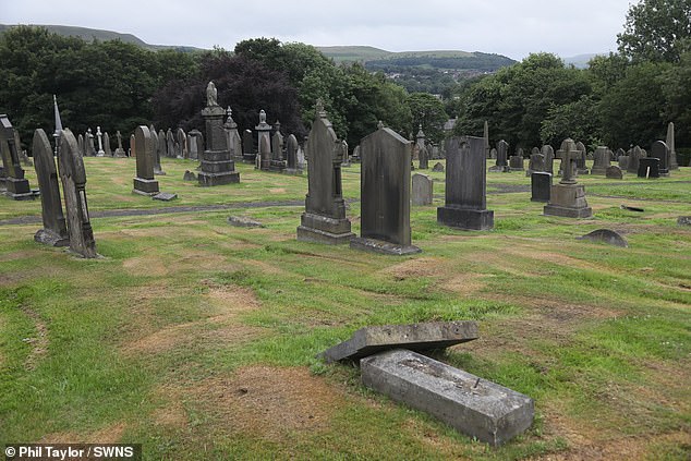 The cemetery is around 150 years old and includes around 21,000 graves over 17 acres
