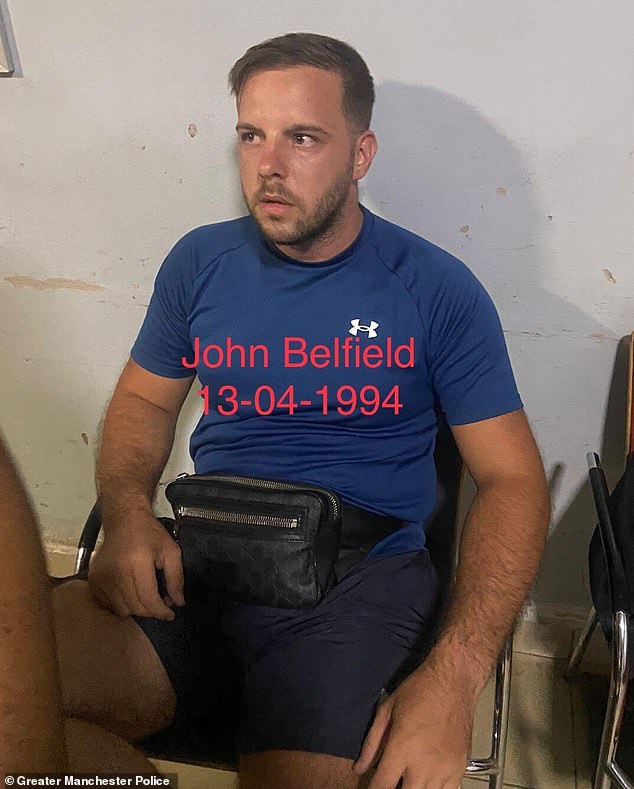 Belfield was arrested by police in Suriname in March 2023 after being caught with drugs. He served a year in prison - while authorities alerted cops in Manchester they had found their man