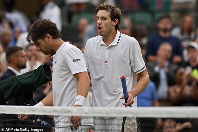 Jarry was unhappy at apparent slow play by Norrie and complained during and after the match