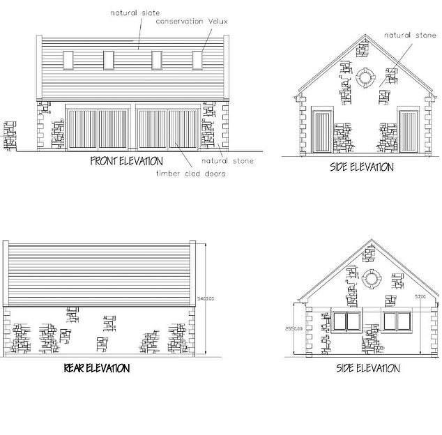 The approved plans which were submitted in 2019 show how the garage was supposed to look