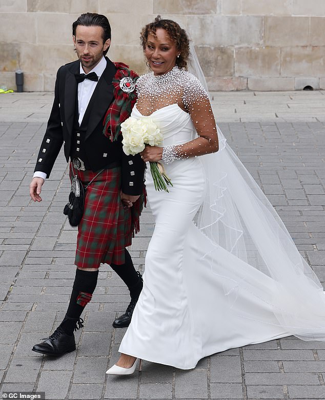 Guests including Alan Carr and Leigh Francis were quick to offer their congratulations, while fellow bandmate Geri Halliwell remained silent