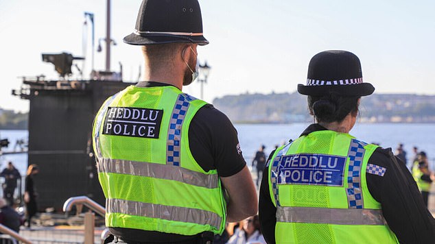South Wales Police were called after concerns were raised about a man's behaviour at the aquatic play area