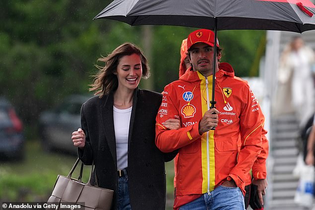 Donaldson has appeared on the covers of high-end fashion magazines like Vogue and Marie Claire since winning a beauty pageant aged 17, when she was a student at the prestigious Perth Academy, dreaming of breaking into the fashion industry. Pictured with Carlos in June 2024
