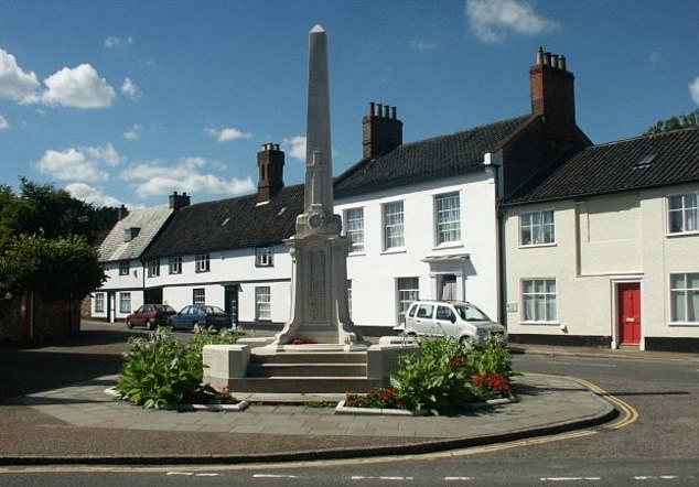 The 22-ft-high war memorial was unveiled in 1921 in honour of the 142 men who gave their lives in the First World War