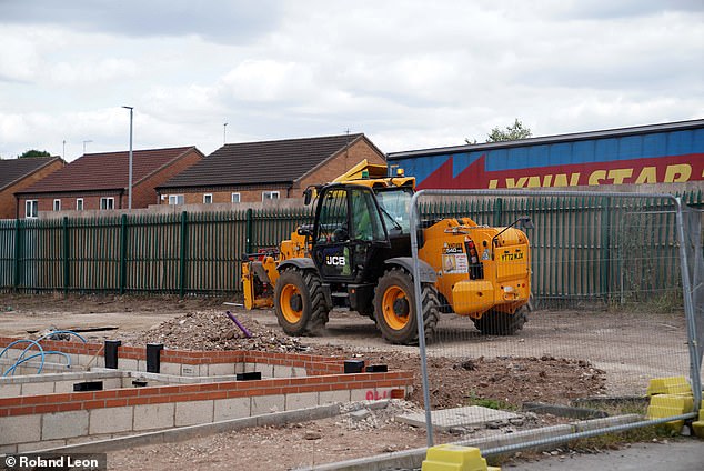 The final ones were raised to the ground two weeks ago, and now foundations for the newly built brick hones are being dug in