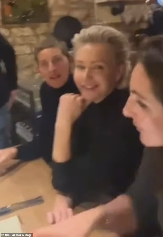 Ellen DeGeneres and Portia de Rossi were filmed visiting The Farmer's Dog last November