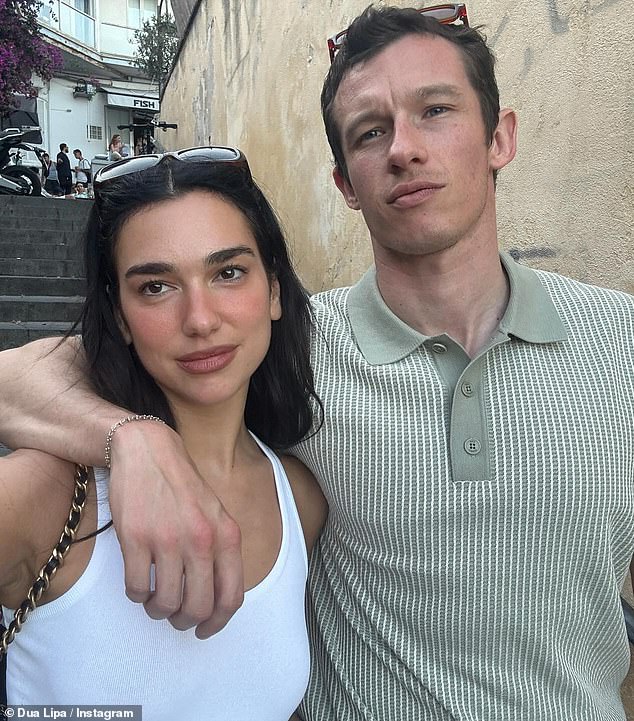 While she continued to rock her giant diamond ring, after finally confirming her engagement to actor Callum last month